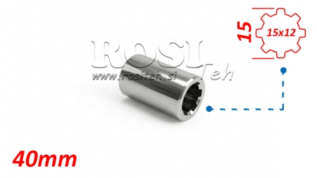 ADAPTADOR CARDÃ BUCHA 15x12 (8 ESTRIAS) (40 mm)