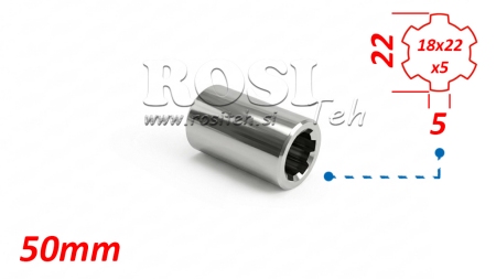 ADAPTADOR CARDÃ BUCHA 18x22x5 (6 ESTRIAS) (50 mm)