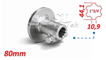 ADAPTADOR CARDÃ COM FLANGE E PINO 1-3/4 (80 mm)