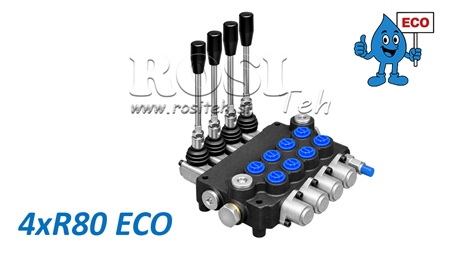 VÁLVULA HIDRÁULICA MANUAL – DISTRIBUIDOR DE 4 SECÇÕES 4xR80 ECO