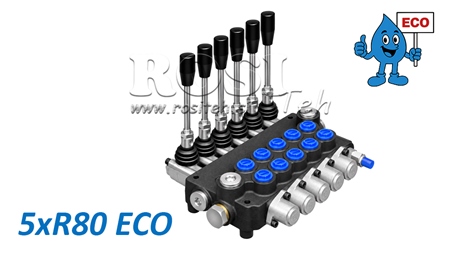 VÁLVULA HIDRÁULICA MANUAL – DISTRIBUIDOR DE 5 SECÇÕES 5xR80 ECO