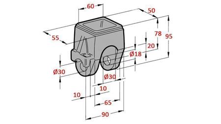 SUPORTE PARA CAMINHÃO BASCULANTE FI18-22 SUPERIOR