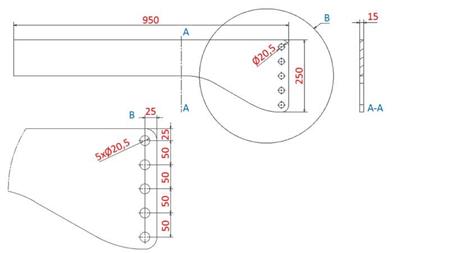 MONTAGEM UNIVERSAL (900mm) HIDRÁULICA FRONTAL PARA TRACTOR 1500kg