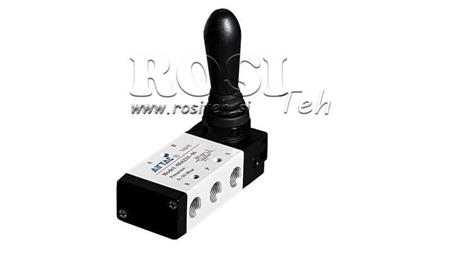 PNEVMATSKI ROČNI VENTIL 5/2 1/4 PRT-0852-ARV VRAČANJE Z VZMETJO
