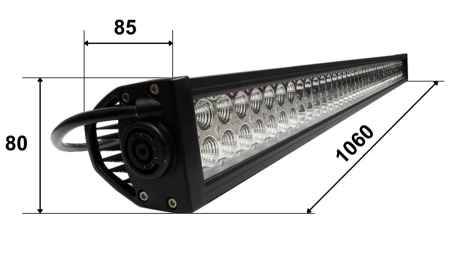 LED DELOVNA SVETILKA - LUČ 80 LED 240W 12V-24V COMBO 106cm MEGA