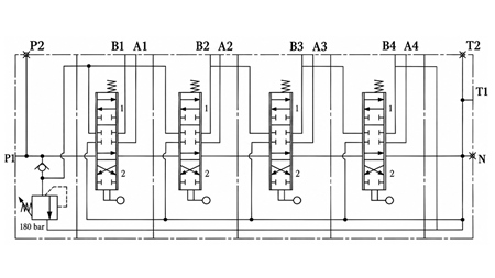ROČNI HIDRAVLIČNI VENTIL MONOBLOK 4xZ80