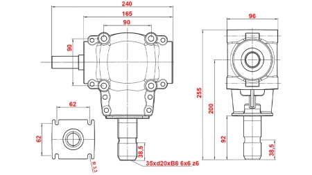 CAIXA DE CÂMBIO L-150J 1:1.14 (16HP-12KW)