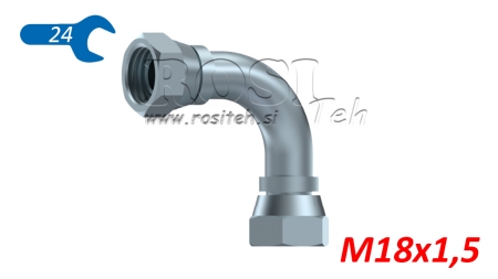 HIDRAVLIČNO KOLENO 90° ŽENSKO M18x1,5