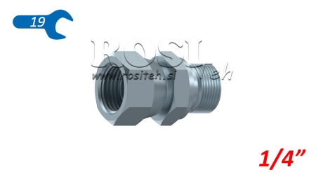 HIDRAVLIČNI DVOVIJAČNIK VRTLJIVA MATICA BSP 1/4