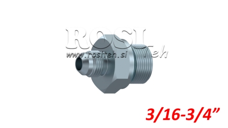 REDUTOR HIDRÁULICO 1 3/16 JIC74°-3/4 GÁS