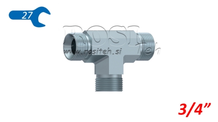 HIDRÁULICA T BSP MACHO-MACHO 3/4