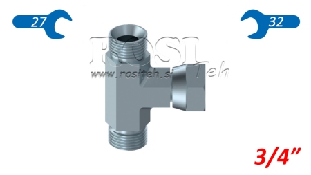 HIDRAVLIČNI T KOM Z VRTLJIVO MATICO CENTRALNO BSP 3/4