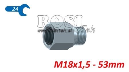 HIDRAVLIČNI ADAPTER PODALJŠAN MOŠKI-ŽENSKI M18x1,5 - 53mm