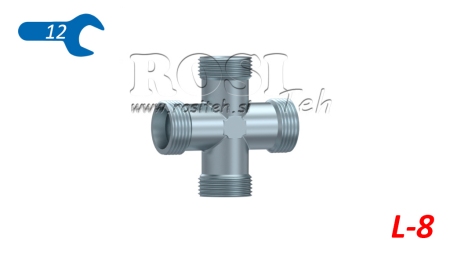 HIDRAVLIČNI KRIŽNI PRIKLJUČEK L-8 MOŠKI M14x1,5