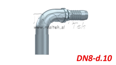CONEXÃO HIDRÁULICA TRANSIÇÃO DE TUBO COTOVELO 90° DN8-d.10
