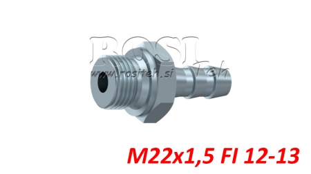 CONECTOR HIDRÁULICO MACHO M22X1.5 PARA MANGUEIRA DE BORRACHA Φ 12-13