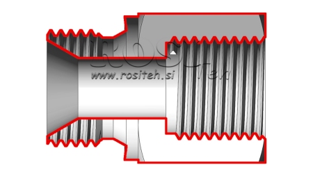 ADAPTADOR HIDRÁULICO MACHO-FEMEA 3/8-16X1,5