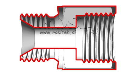 HIDRAVLIČNI ADAPTER MOŠKI-ŽENSKI 22x1,5 - 1/2