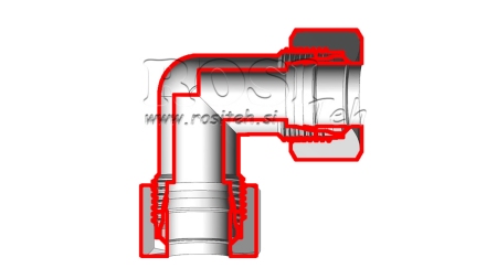 HIDRAVLIČNO KOLENO L-18 Z MATICO