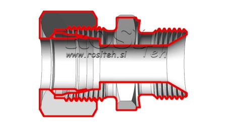 INTERRUPTOR HIDRÁULICO DUPLO COM PORCA AL12-BSP3/8