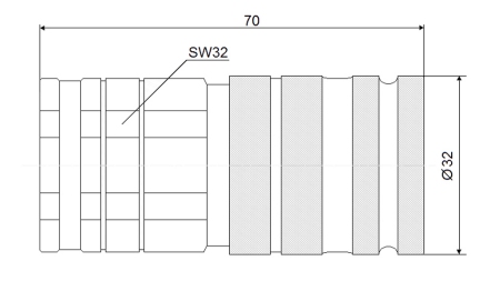 ACOPLAMENTO RÁPIDO ESCAVADEIRA FFH FÊMEA 1/2 LEVE