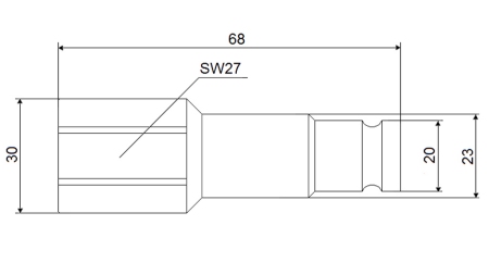 ACOPLAMENTO RÁPIDO ESCAVADEIRA FFH MACHO 1/2 LEVE