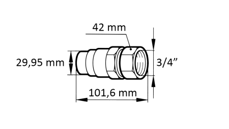 ACOPLAMENTO RÁPIDO ESCAVADEIRA FFH MACHO 3/4 48MM