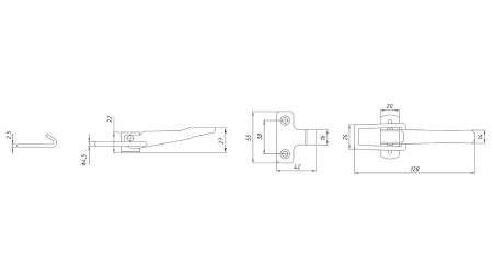 FECHO DO PAINEL LATERAL DO REBOQUE, TIPO NAPA XL