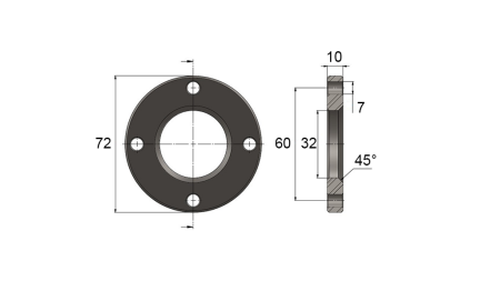 FLANGE PARA CILINDRO AL.25