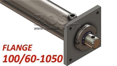 cilindro hidráulico com placa de montagem 100/60-1050