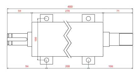 OSOVINA ZA CIRKULAR LITOŽELEZNA 400mm (LEVI NAVOJ)
