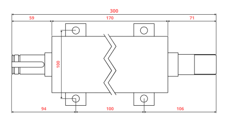 OSOVINA ZA CIRKULAR LITOŽELEZNA 300mm (LEVI NAVOJ)