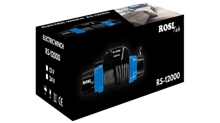 12 V GUINCHO ELÉTRICO RS-12000 - 5440 kg - CORDA SINTÉTICA - ECO