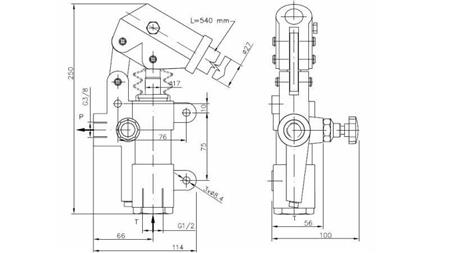 BOMBA MANUAL 20CC -SD- AUTOSSUFICIENTE DIREÇÃO ÚNICA - dimensões