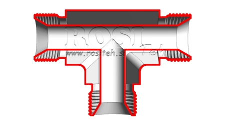 PEÇA T HIDRÁULICA BSP MACHO-MACHO 3/8