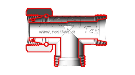 HIDRAVLIČNI T KOM L-6 Z VRTLJIVO MATICO STRANSKO M12x1,5
