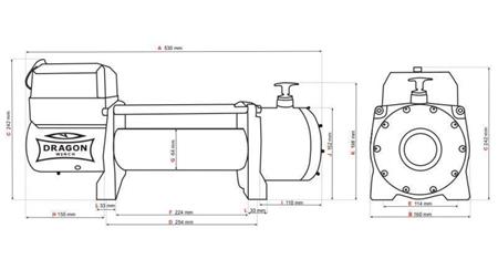 GUINCHO ELÉTRICO 24 V DWM 13000 HD - 5897 kg