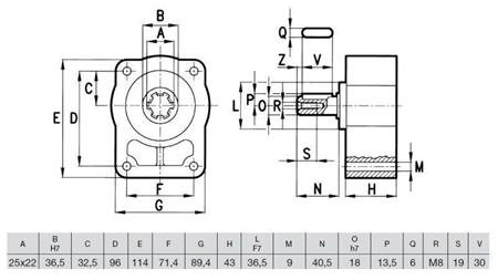 FLANGE DE ROLAMENTO PARA BOMBA grupo 2