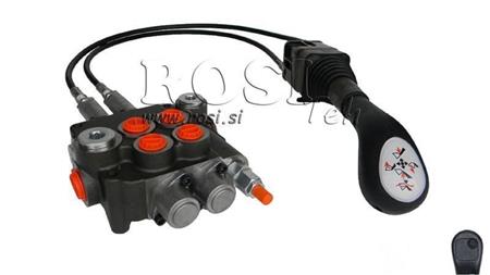 JOYSTICK 1x BOTÃO COM POLIA 2 m E VÁLVULA HIDRÁULICA 2xP80 l.
