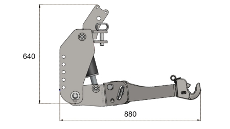 LEVANTE HIDRÁULICO FRONTAL UNIVERSAL FLEX CAT. 2 1500KG