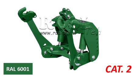 LEVANTE HIDRÁULICO FRONTAL UNIVERSAL CAT. 2 1500KG - VERDE (RAL 6001)