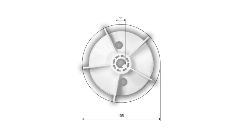 VENTILADOR DO MOTOR ELÉTRICO MS 63