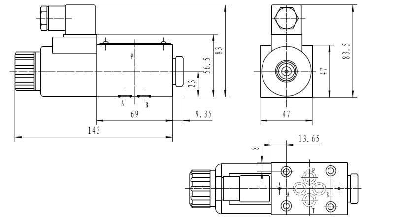 DIMENSÕES DA BOBINA CETOP 3_1 51A
