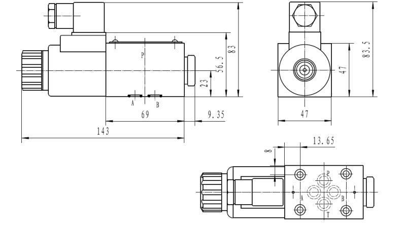 DIMENSÕES DA COIL CETOP 3_1 3B
