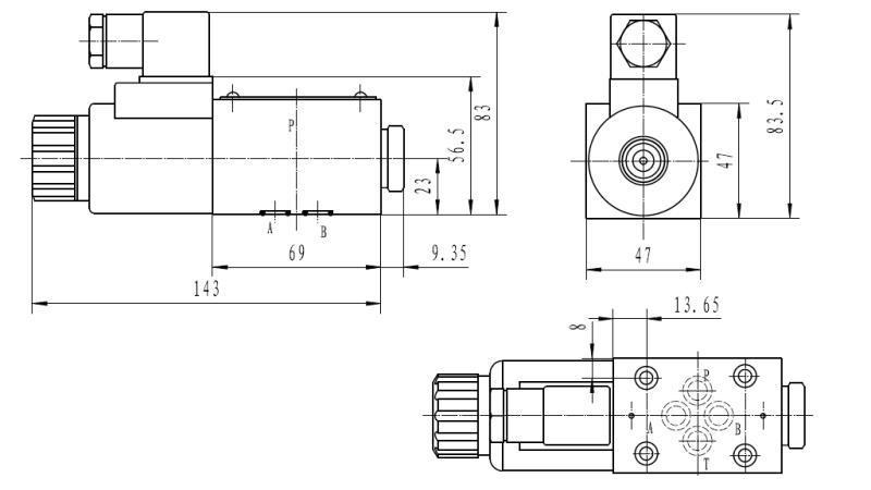 DIMENSÕES DA BOBINA CETOP 3_1 - 51B
