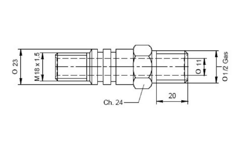 CONEXÃO DE ÓLEO FI23 - 1/2