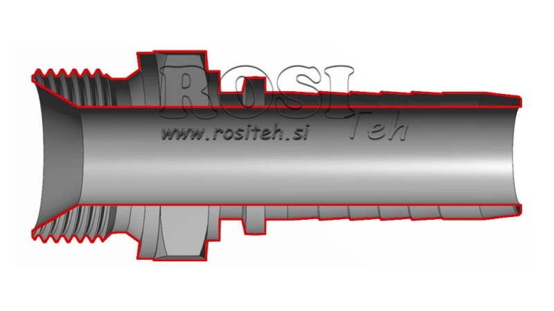 CONEXÃO HIDRÁULICA BSP MACHO DN8-1/2