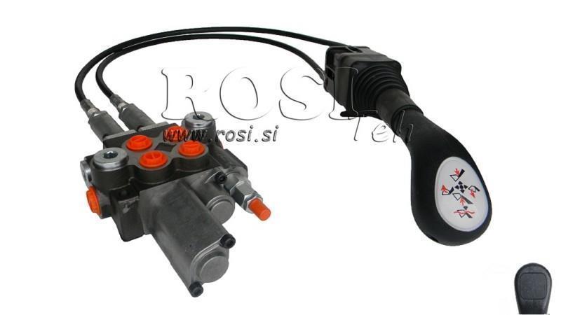 JOYSTICK SEM BOTÃO COM POLIA DE 1 m E VÁLVULA HIDRÁULICA 2xP40 l. FLOTANTE