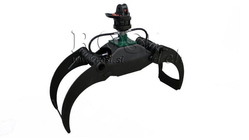 GARRA FLORESTAL LG1500 kg - 1320 mm ROTATOR 4500/2500 KG COM EIXO