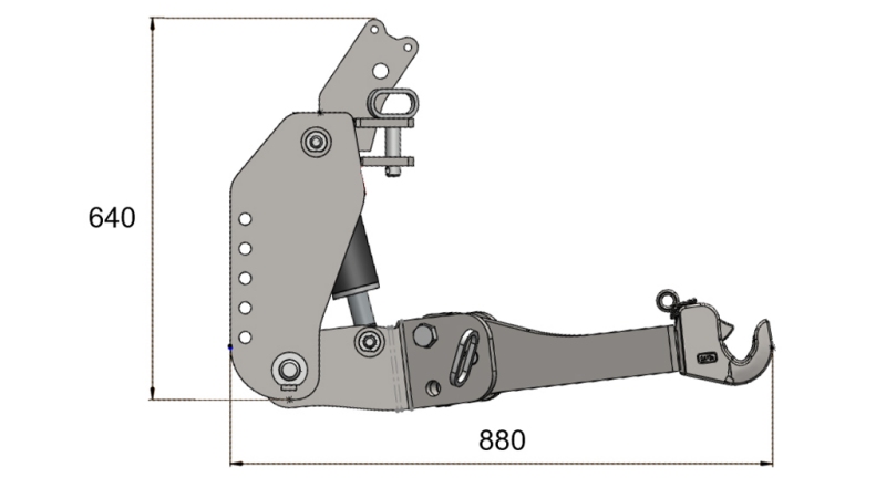 LEVANTE HIDRÁULICO FRONTAL UNIVERSAL FLEX CAT. 2 1500KG